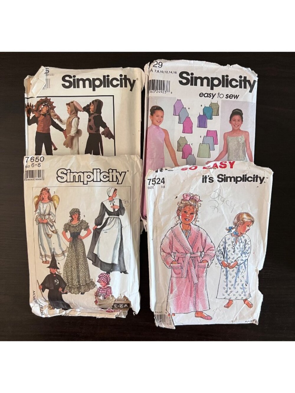 Simplicity Sewing Patterns Mixed Lot Of Four Dresses Costumes Vintage